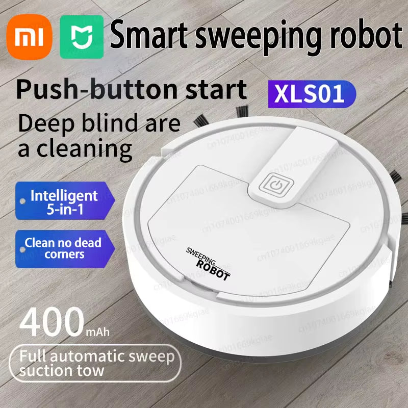 Xiaomi  5 in 1 Smart Sweeping Robot USB Charge Wireless Vacuum Cleaner Super Suction Power for Home Office Pet Hair Floor